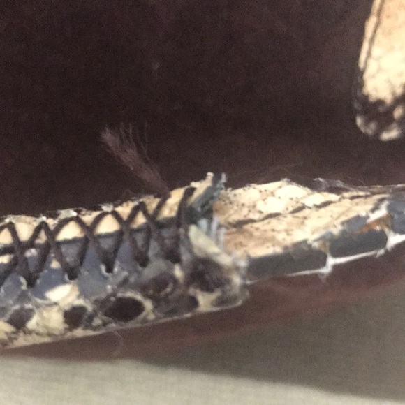 Ellen Tracy Genuine Suede Leather Bag w/ snake  - Picture 7 of 8